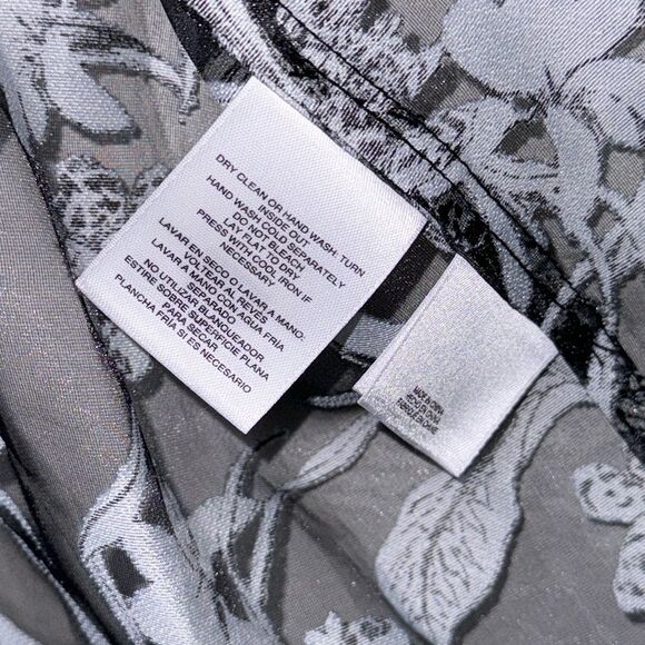 ANNE KLEIN Women's Oversized Sheer Open-Front Floral Cardigan Size S/M - Picture 8 of 10